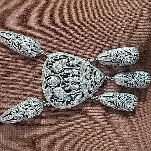 Vtg. Hobe Egyptian Revival Pendant & Necklace - Picture 2 of 5